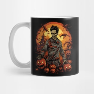 Creepy and Cool Halloween Korean Zombie Mug